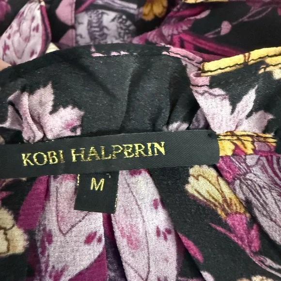 Kobi Halperin Floral Blouse - Black and Purple - Picture 6 of 16